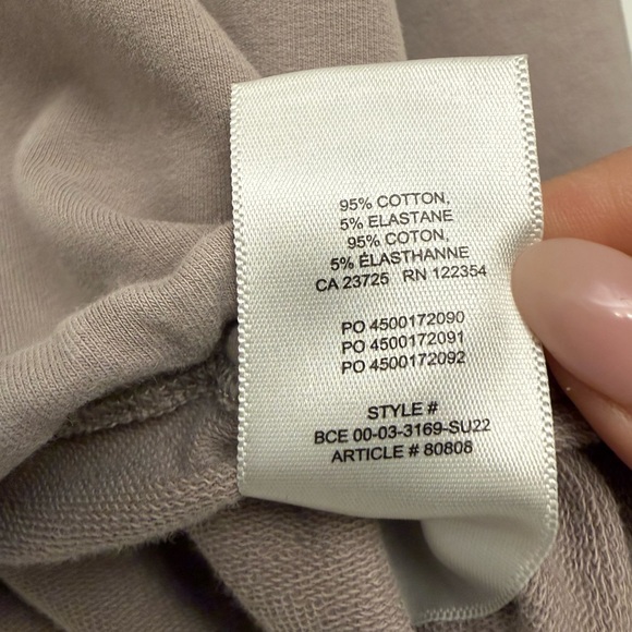 Aritzia Babaton Region Cropped Sweatshirt XS Turner Taupe Super Cozy - Picture 5 of 8